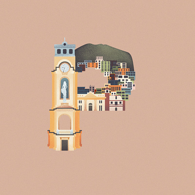 P is for Pachuca in Mexico 36daysoftype 36daysoftype07 dribbble illustration illustration art mexico pachuca