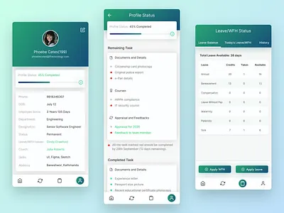 Employee Profile daily ui challenge employee profile leave profile profile page ui ui challenge