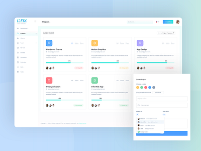 Infix-Project Management Tool 3d admin app b2b branding clean dashboard design illustration ios logo minimal modern simple software ui ux web app web application web design