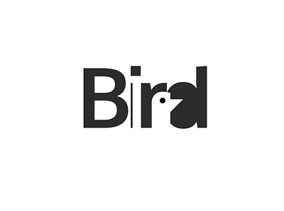 bird bird design flat logo logotype typo typogaphy vector