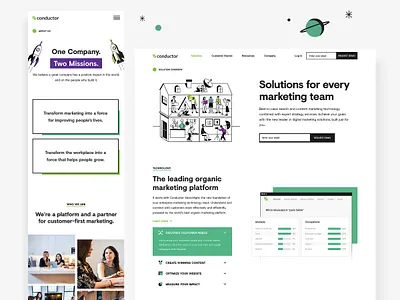 Conductor – Webpages clean dashboard design illustration interaction product shot search typography ui ui style uiux ux web webdesign
