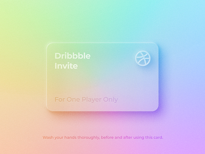 Dribbble Invitation card clean covid19 design flat icon invitation minimal neumorphic typography ui ux