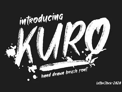 KURO - Decorative brush font design font awesome font bundle font design fonts fonts collection lettering typeface typography vintage font