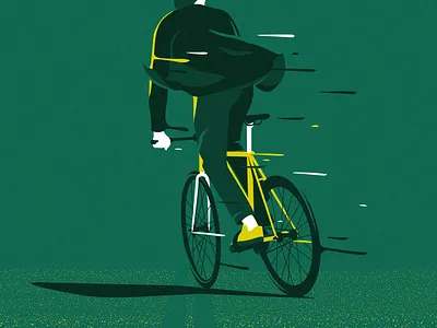 fixie bike affiche bike fixie greens illustration illustrator cc poster art vector