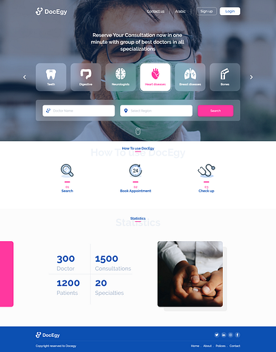 Find your doctor (docegy) android android app appointment booking corona design doctor find home page landing page medical medical app medicine search ui ux web design website