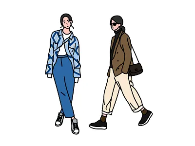 穿搭插画 插图
