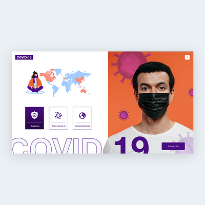 Covid-19 web covid 19 design designer graphic design new design newconcept promo ui ux uiux ux