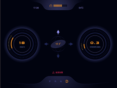 dashboard car dark dashboard fui gyro speed