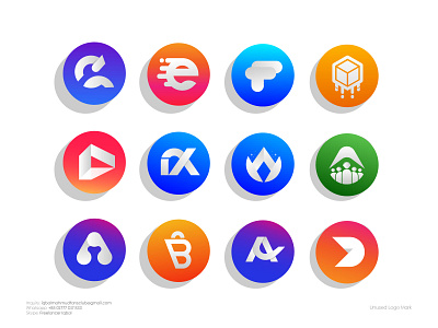 Logos Collection 2022 app logo brand identity branding company logo design ecommerce logo gradient identity logo logo collection logo collection 2022 logo design logo designer logos modern logo monogram software logo startup symbol vector