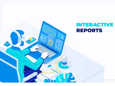 Financial Planning Report accountant accounting agreement analysis audit business database design excel isometric spreadsheet technology vector work