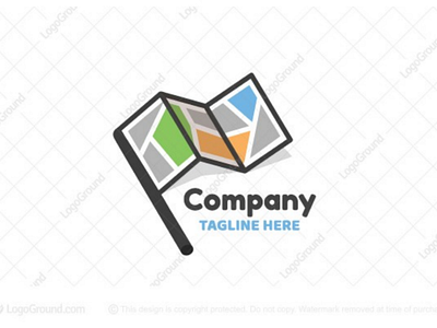 Map Flag logo for sale branding city flag geography guide location logo logos map tourism tourist tours town travelling trip