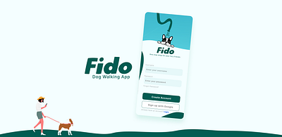 Fido Dog Walking Experience app branding design product ui ux