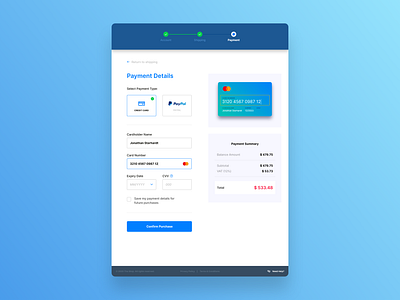 DailyUI Challenge 002 - Credit Card Checkout app checkout credit card dailyui dailyui 002 design ipad ui