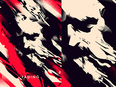 Fading abstract composition fade grunge textures illustration laconic lines minimal portrait portrait art portrait illustration poster art smokes splash