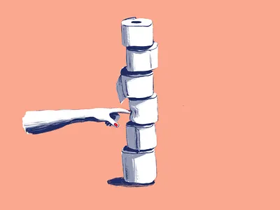 Castle coronavirus covid 19 hand illustration mrcoofs paper toilet paper white