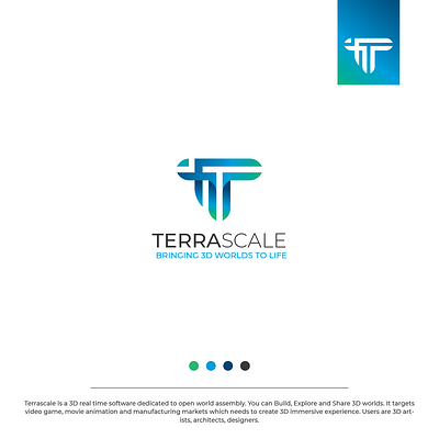 Terrascale logo branding design logo