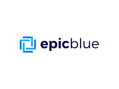 EpicBlue - Logo Design Exploration (for sale) ai app arrow artificial intelligence brand identity branding clean corporate for sale unused buy identity intelligent location logo logo design logo designer logotype media tech digital software symbol system