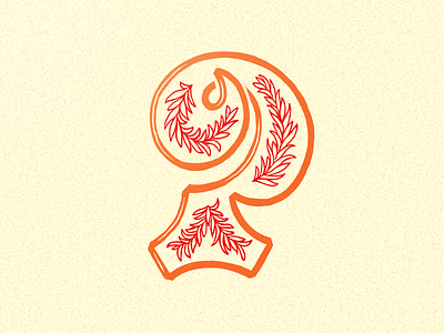 P - 36 Days of Type 36dayoftype design floral handdrawn illustration letter lettering logo sketch texture type typography vintage