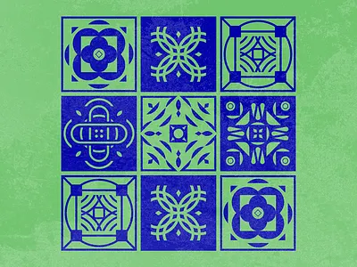 St Patty's Day tiles geometric pattern tiles vector