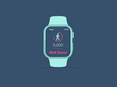 Smart Watch app design flat icon illustration logo ux vector