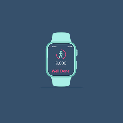 Smart Watch app design flat icon illustration logo ux vector