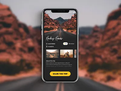 Daily UI #010: Social Share appdesign clean corporate dailyui design motorcycle sketch typography ui ui design ux