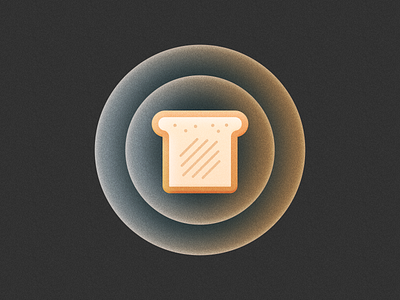 Toast! 3d bakery brand branding bread brown food grain grainy icon illustration logo logo design mark noise symbol texture toast