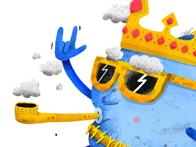 The Cloud King character character design children childrens book childrens illustration cloud illustration imagination king photoshop procreate story