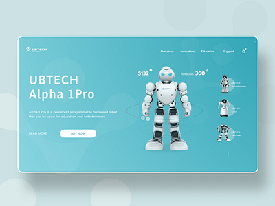 Online-shop Ubtech Concept concept online shop online store robot shop uxui webdesign webdesing website