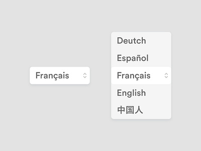 Daily UI Challenge #027 - Dropdown daily ui daily ui 27 daily ui challenge language ui ui design