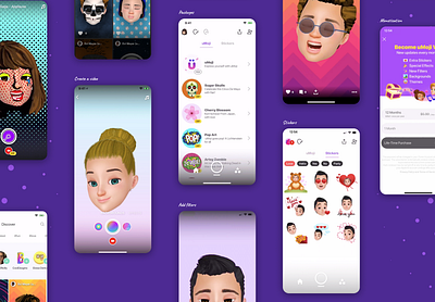 uMoji - Ui Design app app design app designer avatar avatars design illustration mobile product design ui ui design uiux user interface ux web