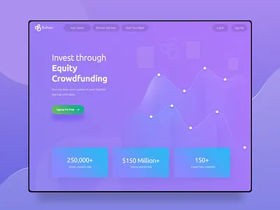 Buthoor - Crowdfunding Website crowd crowd funding crowdfund crowdfunding crowdfunding campaign equity equity business loans funding homepage invest investing investment investments investor purple raise raised startup violet website