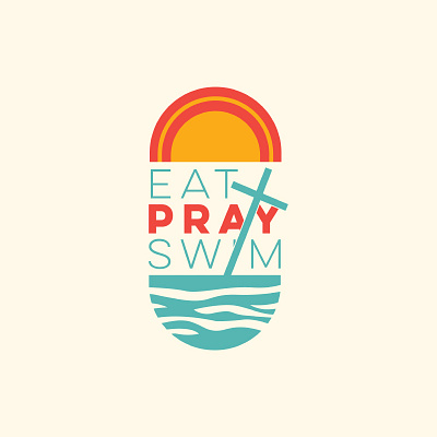 Eat Pray Swim Patch catholic easter lake swim open swim patch pray religion sunset swim