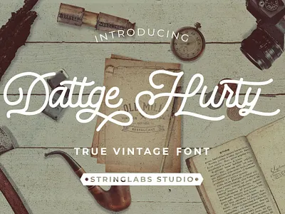 Dattge Hurty - Monoline Retro Font display font download fonts font font design fonts fonts design fonts retro font graphic design lettering logo design logo font logo fonts monoline font retro font script font typeface typefaces typography vintage font vintage lettering
