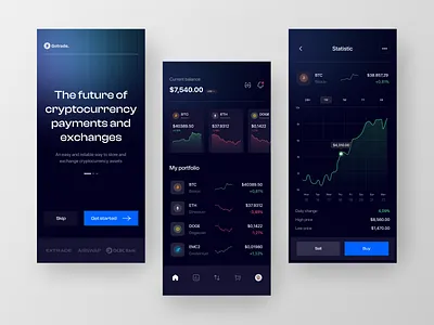 Gotrade ~ Crypto wallet app π€ app app design clean crypto crypto app crypto wallet exchange ios mobile mobile app ui ux wallet