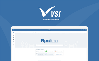VSI RecTrac Redesign application calendar charts dashboard enterprise grid legacy navigation redesign sidebar web