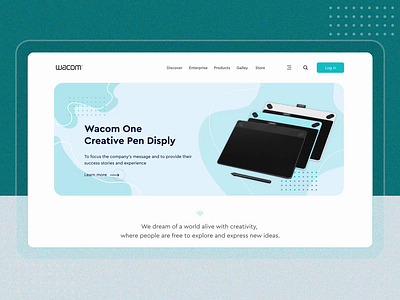 Wacom web animation (Redesign) after effect animation arts colorful art commence graphics home page illustraion illustration interaction landing page minimal motion redesign ui ux ui animation ui design wacom wesite