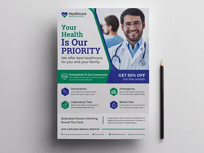 Medical Health Doctor Corporate Flyer Design brand design brand identity branding business flyers clinic commercial corporate creative design designer doctor flyer graphic design hangout health health care hospital leaflet design medical medical flyer
