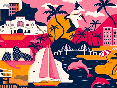 Saint Pete design florida illustration print st pete