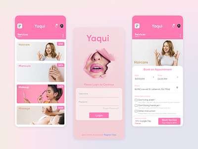 Beauty and Wellness App adobe xd beauty care clean creative design minimal mobile app salon ui ux wellness