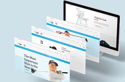 The Golf Warehouse Website Redesign clean ui design golf illustration redesign ui ux vector web website website design