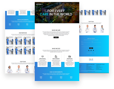 Medical Center Page design landing page ui ux web