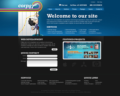 Corporate87 app design graphic design illustration landing page logo design ui ux vector website design