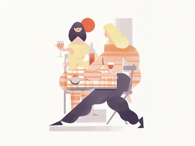 A Table for the Scene I aperitivo colour editorial fashion graphic illustration texture wine