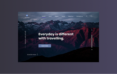 Travel Agency first screen. awesome design first screen first screen design freelance designer graphic design landing page design ui ui design ux ui ux ui design visual design web design