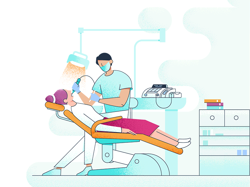 Types of dentists dental dental practice dentist dentistry doctor hospital hygienist illustration implantology line medicine modern periodontology types of dentists