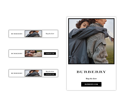 Mobile/Tablet layouts - Burberry February Collection design digital advertising layout mobile retina storyboarding storyboards tablet