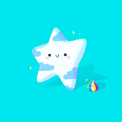 *Make a wish* character design children cute illustration kids magic star stars wish