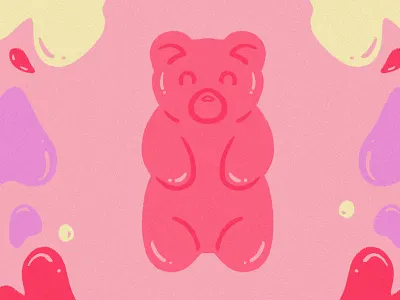 Isolation Diaries candy edible gummy gummy bear illustration trippy