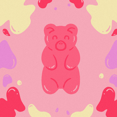 Isolation Diaries candy edible gummy gummy bear illustration trippy